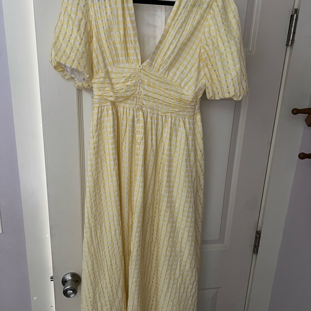 Yellow Plaid Women's Dress